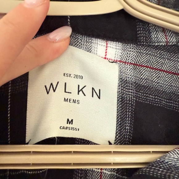 Black and White Plaid Men's Casual Shirt - Picture 3 of 5